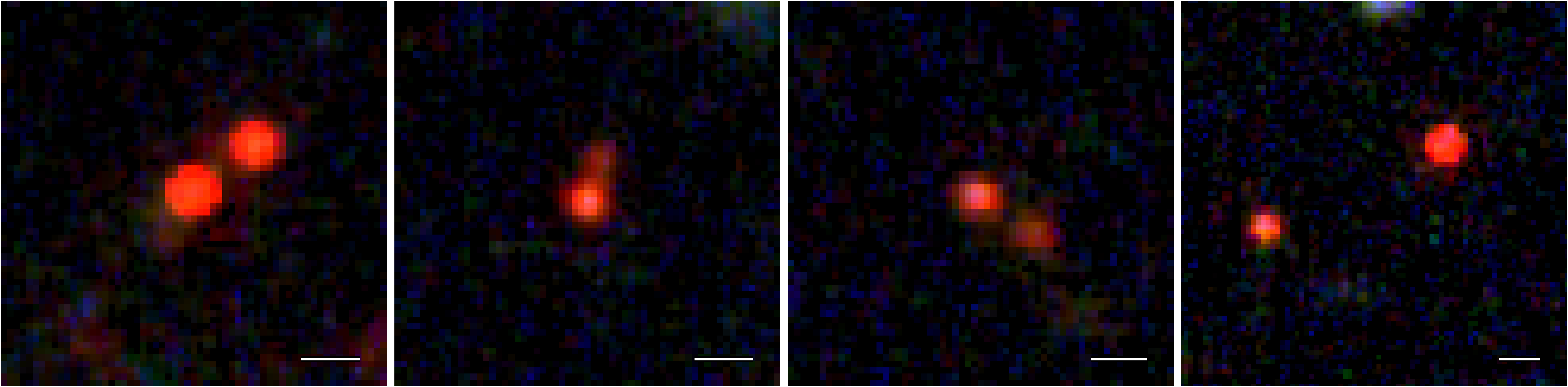 JWST finds four black-hole pairs in the infant universe